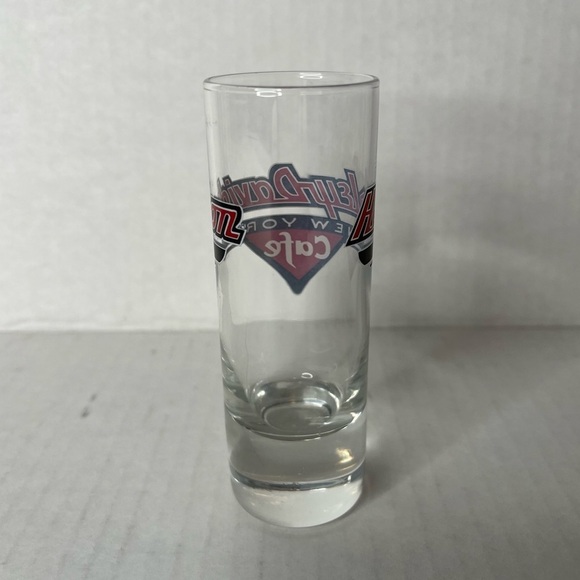 Harley Davidson Cafe‎ New York Tall Shot Glass Motorcycles 4” H - Picture 3 of 7